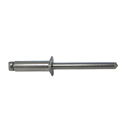 Blind Rivet, Countersunk Head, 1/4 In Dia., 0.69 In L, Aluminum Body, 1000 PK